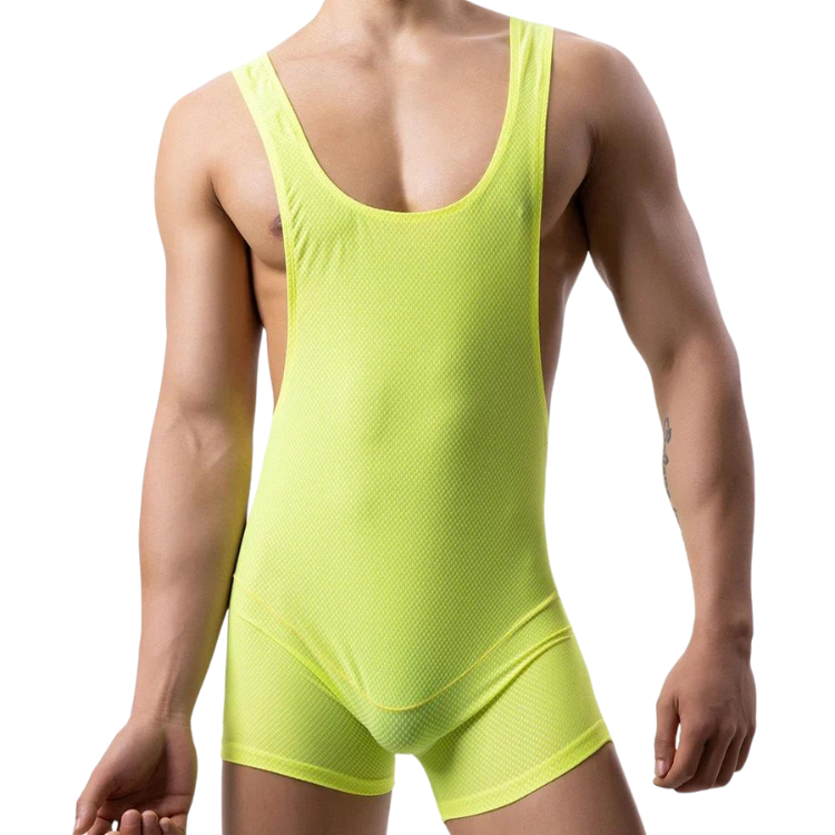 Neon Skin Tight Wrestling Singlet Leotard