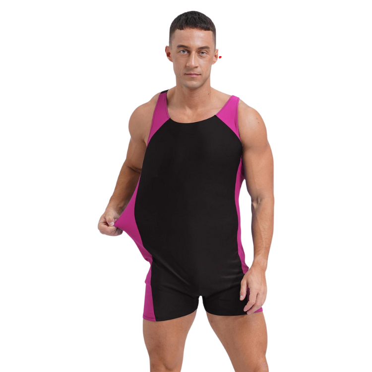 One-Piece Male Swim Jumpsuit