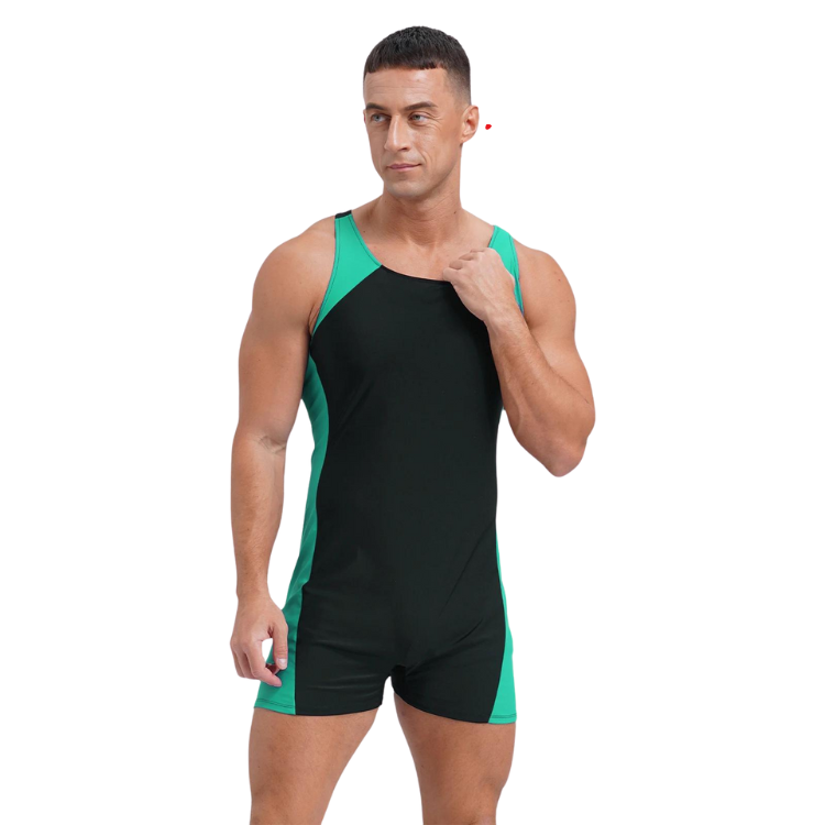 One-Piece Male Swim Jumpsuit