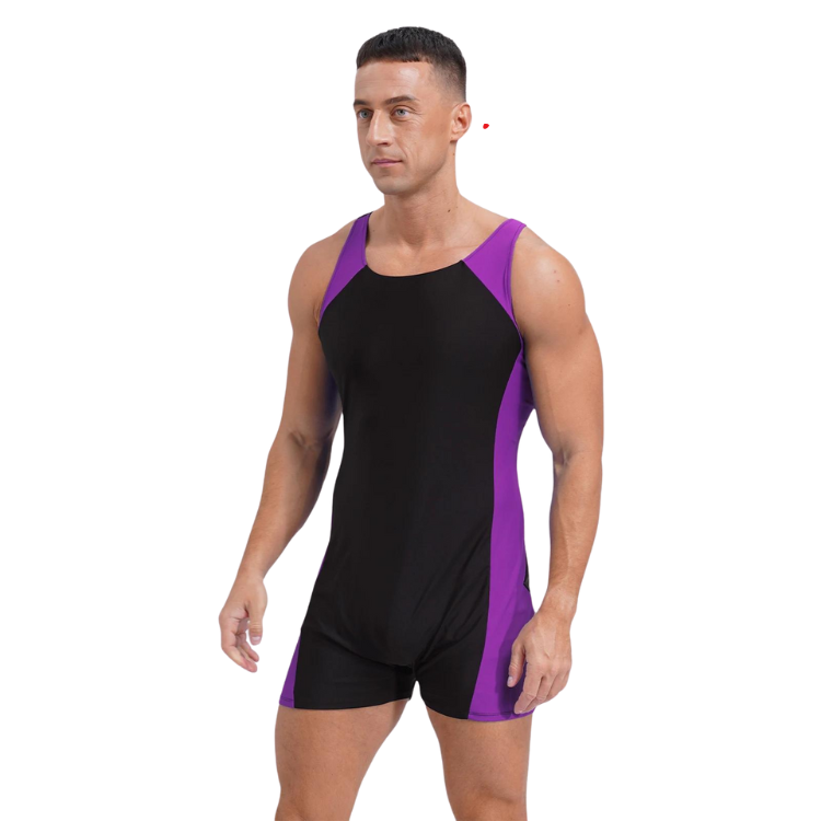 One-Piece Male Swim Jumpsuit