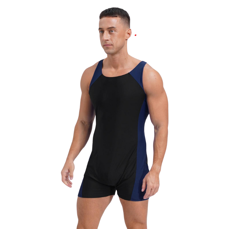 One-Piece Male Swim Jumpsuit