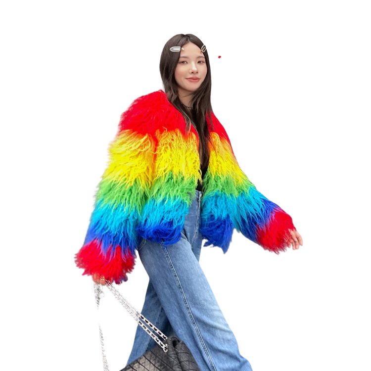 Opulent LGBT Rainbow Luxe Coat