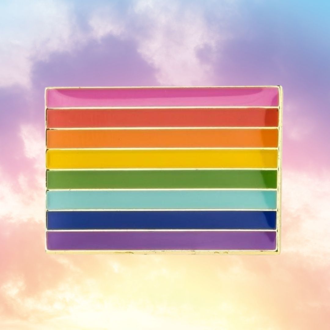 The Original Pink Striped LGBT Pride Enamel Pin