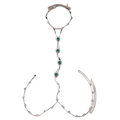 Party Prism Green Rhinestone Harness