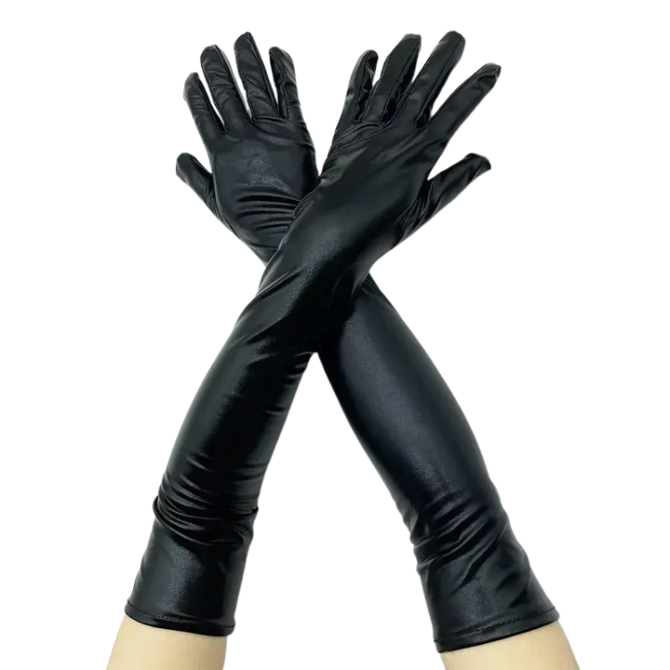 Patent Shine Pole-Dance  Gloves