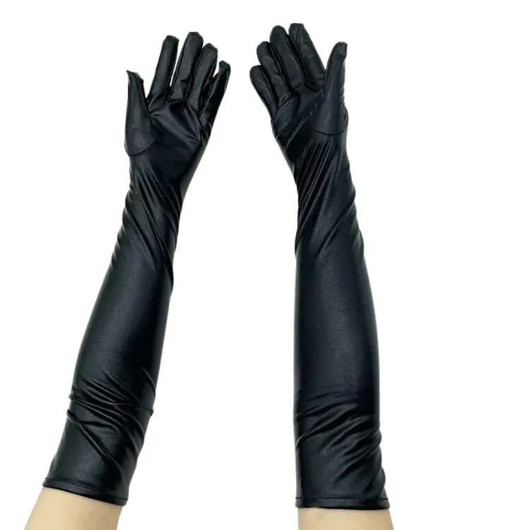 Patent Shine Pole-Dance  Gloves