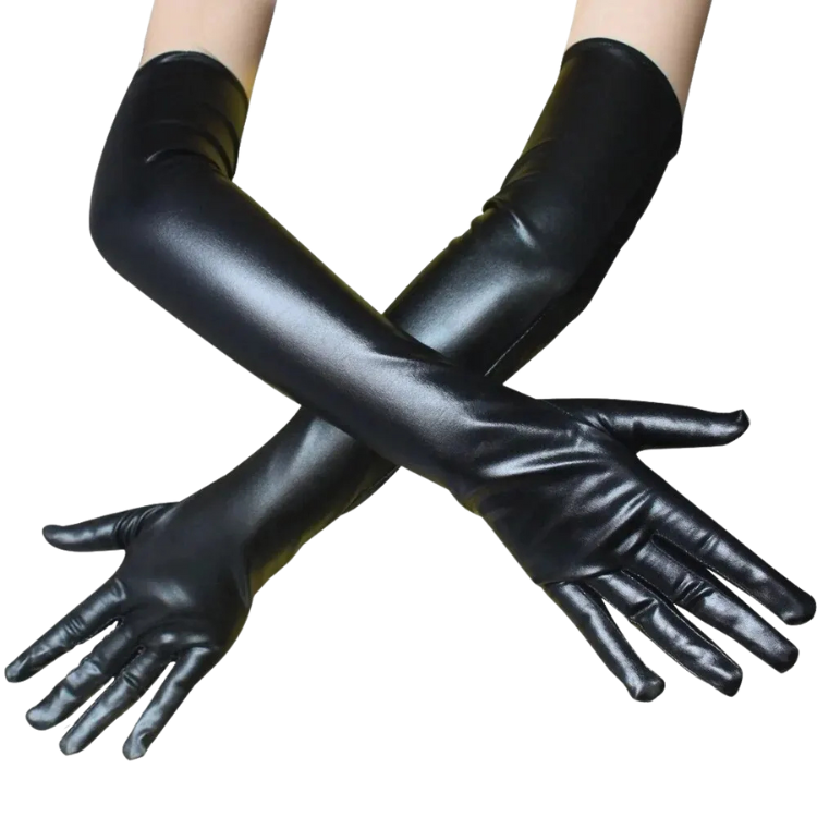 Patent Shine Pole-Dance  Gloves