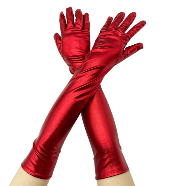 Patent Shine Pole-Dance  Gloves