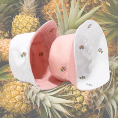 Rainbow Pineapple Printed Fisherman Hat