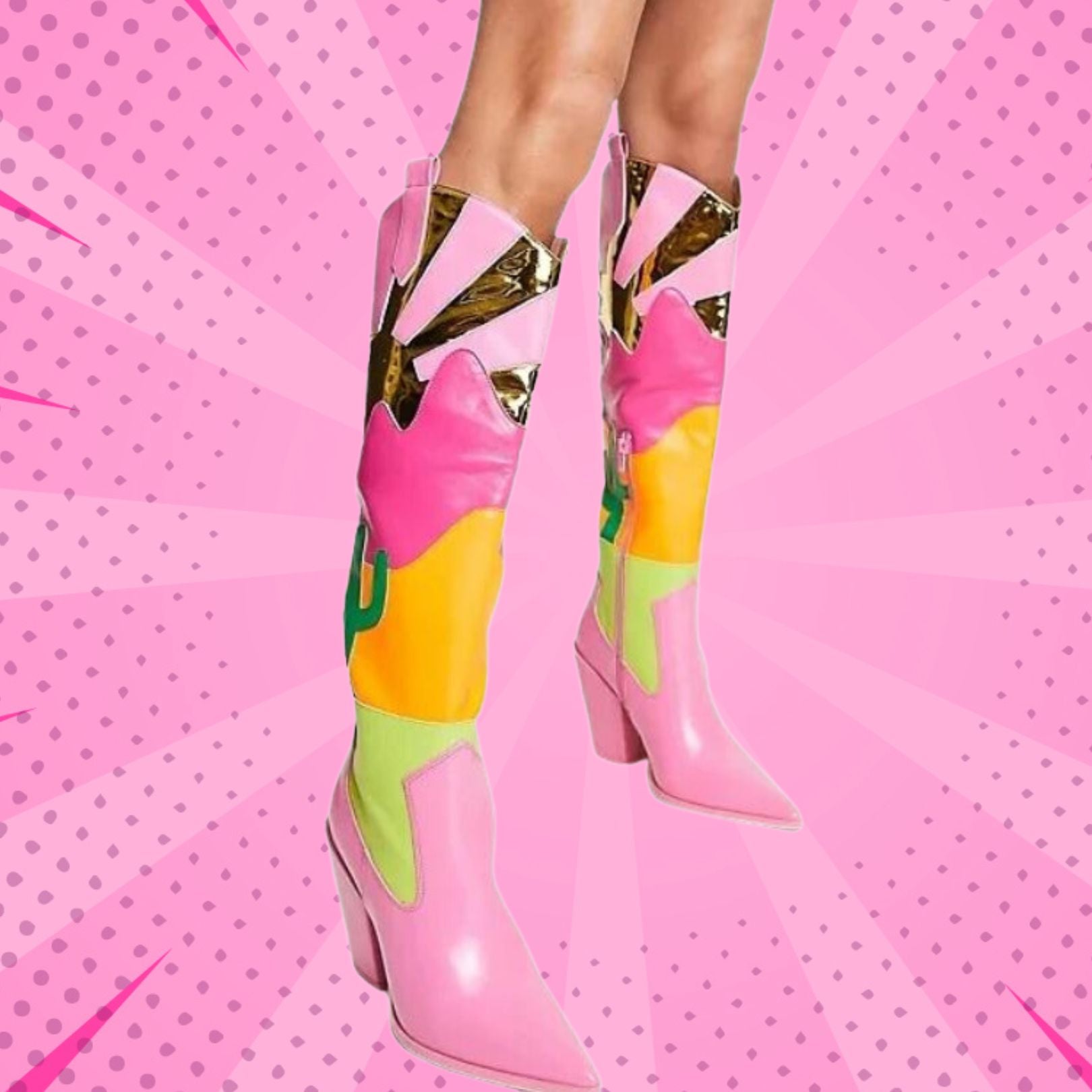 Pink Desert Cowboy Boots