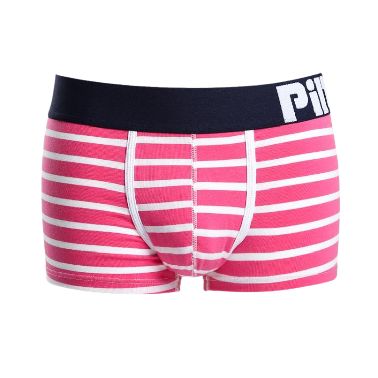 Pink Hero Simple Striped Boxers