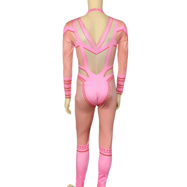 Pole Dance Pink Muscle Rave Outfit