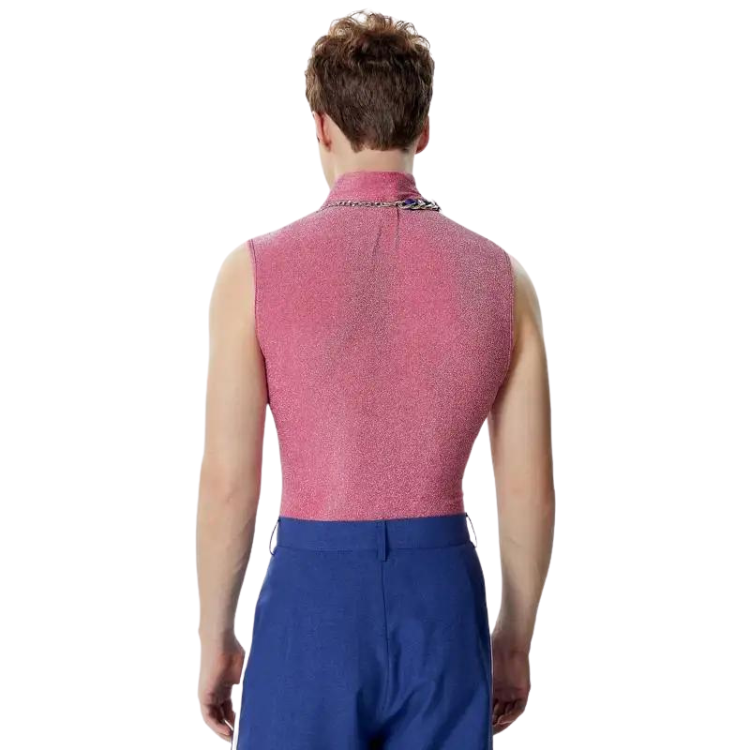 Pretty In Pink Hollow Crop Top