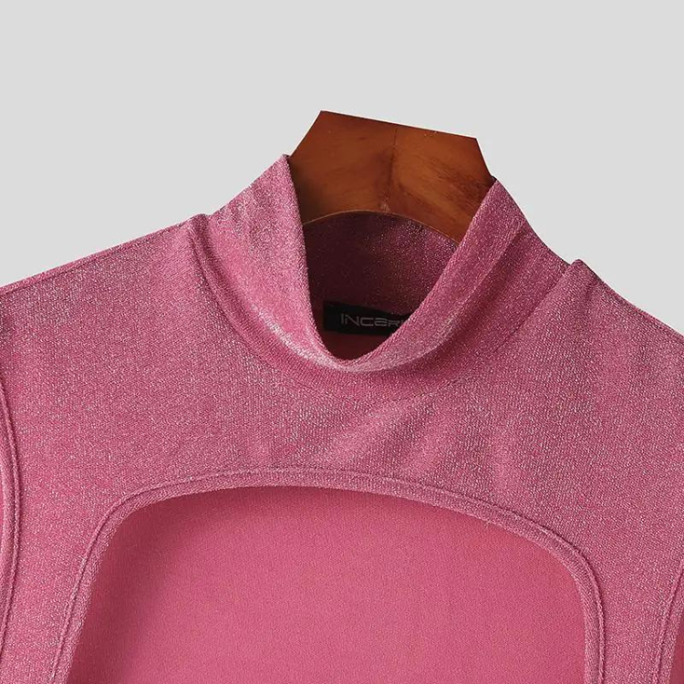Pretty In Pink Hollow Crop Top