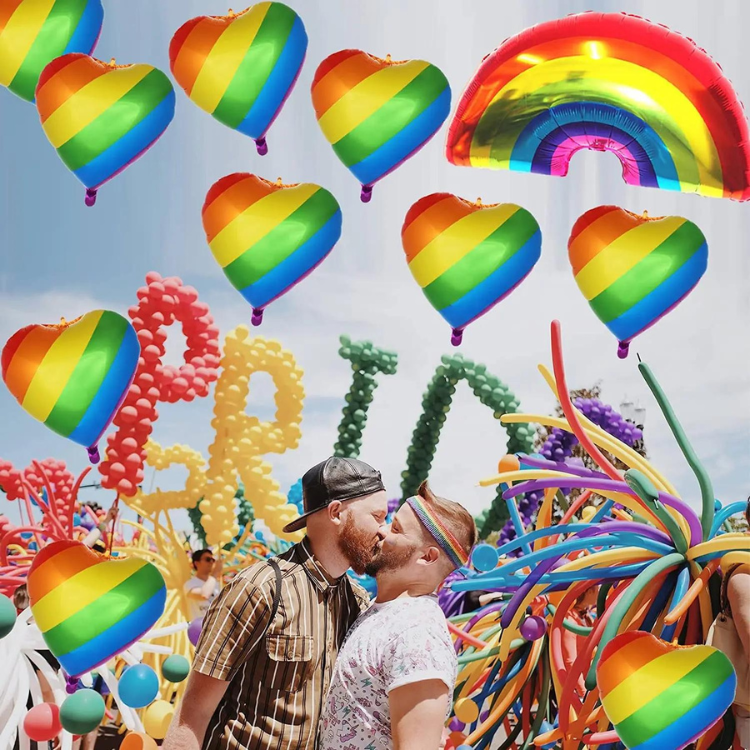 Pride Rainbow Love Foil Balloons