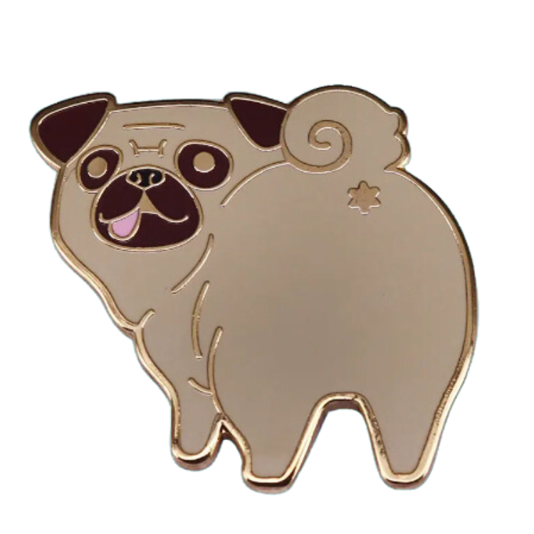 Pug Butt Enamel Pin