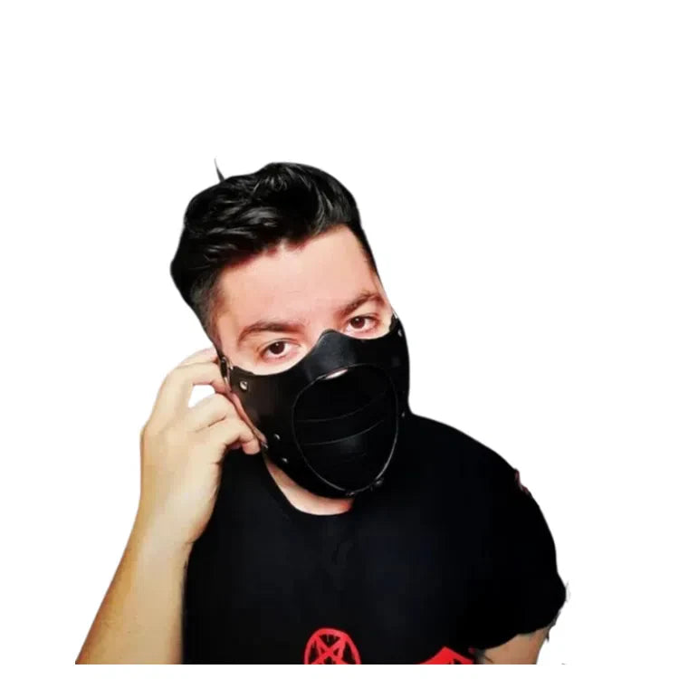 Punk Leather Breathable Mask