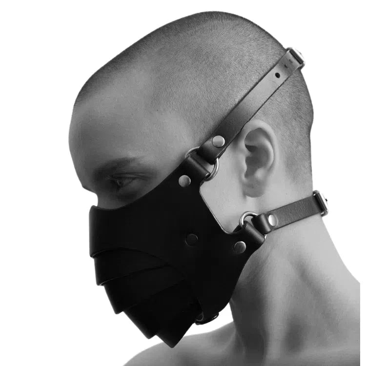 Punk Leather Breathable Mask