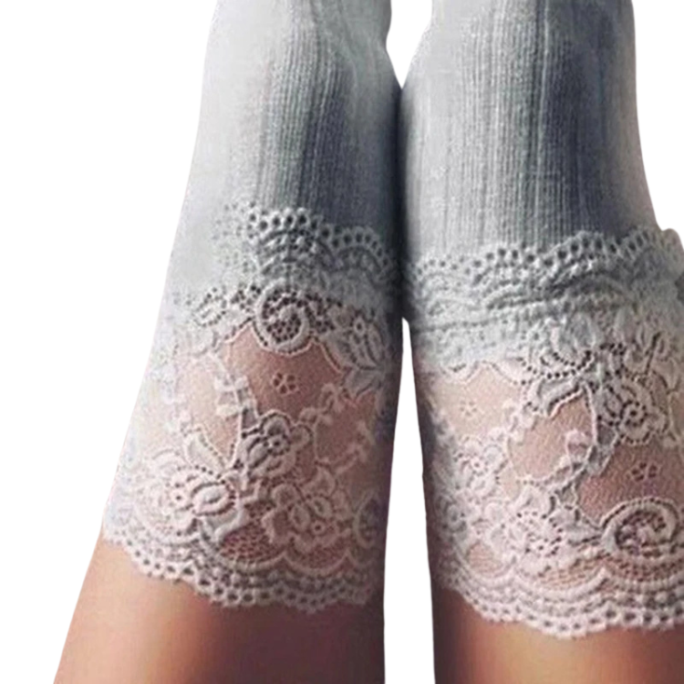 Queer-Approved Cozy Over-Knee Lace Socks