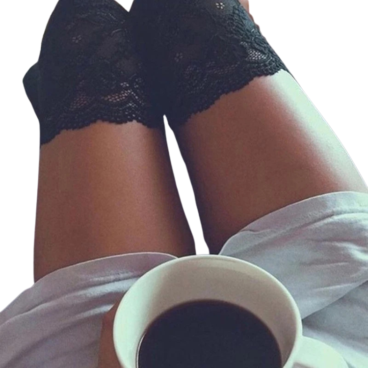 Queer-Approved Cozy Over-Knee Lace Socks