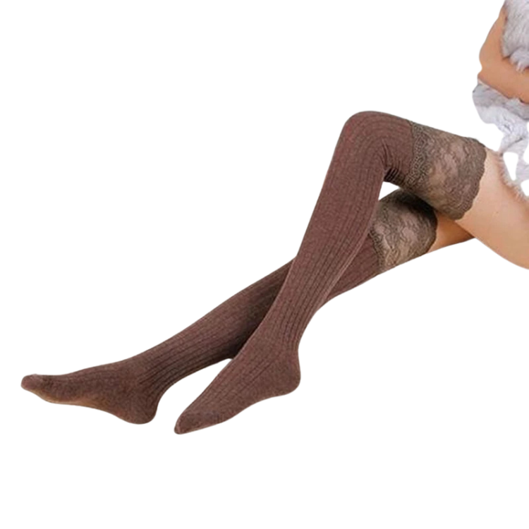 Queer-Approved Cozy Over-Knee Lace Socks