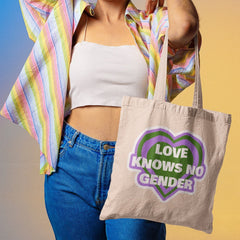Love Knows No Gender Genderqueer Eco Tote Bag