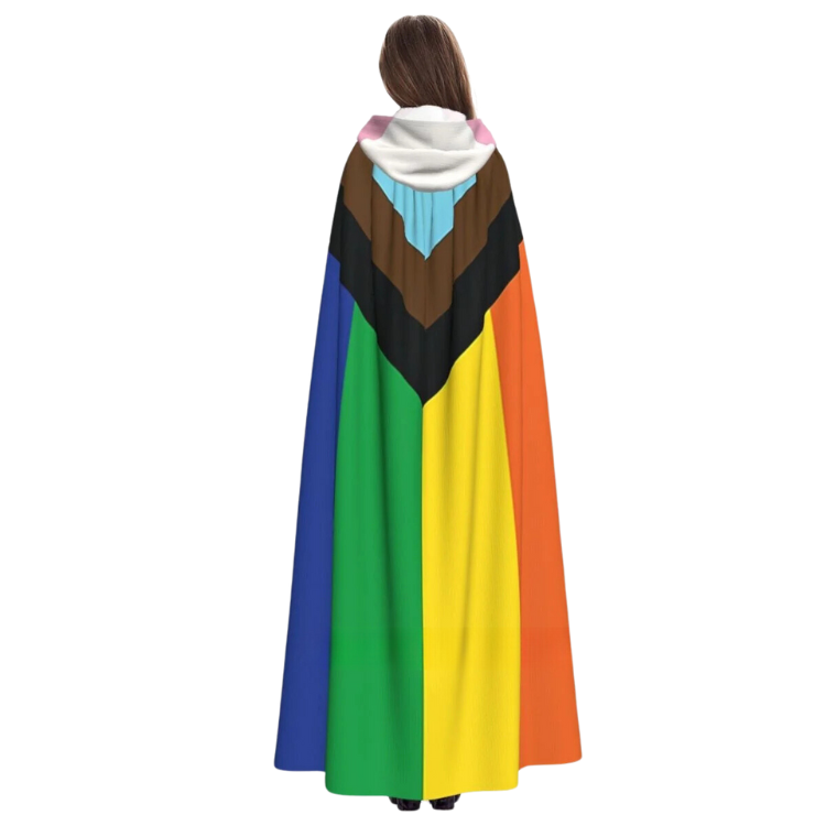 Queer Radiance Gay Pride Hooded Cape
