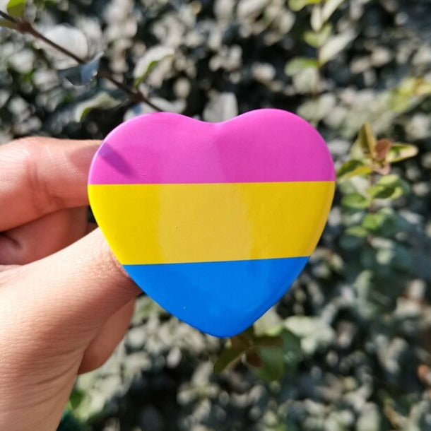 Pansexual Pride Heart Badge