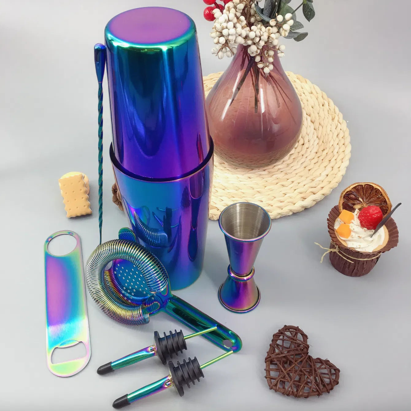 Rainbow Cocktail Shaker Set