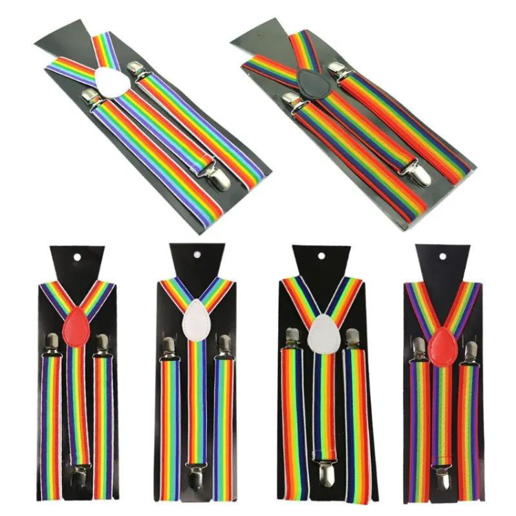 Rainbow Embrace Braces & Bowtie