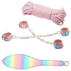 Rainbow Fierce 8-Piece Bondage Erotic Set