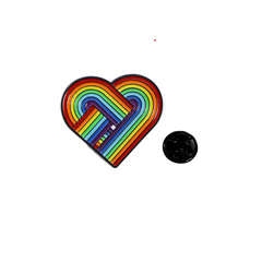 Rainbow Heart Enamel Pin