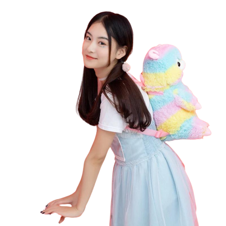Rainbow Kawaii  Alpaca Backpack