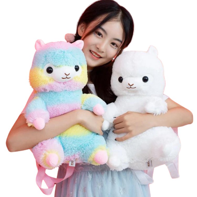 Rainbow Kawaii  Alpaca Backpack