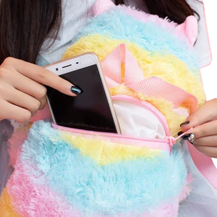 Rainbow Kawaii  Alpaca Backpack