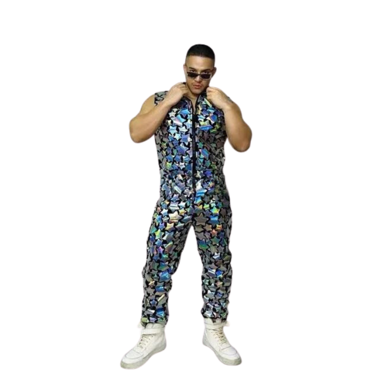 Red Mirror Overall Performance Costume Set