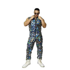 Red Mirror Overall Performance Costume Set