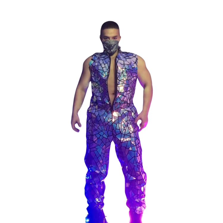 Red Mirror Overall Performance Costume Set