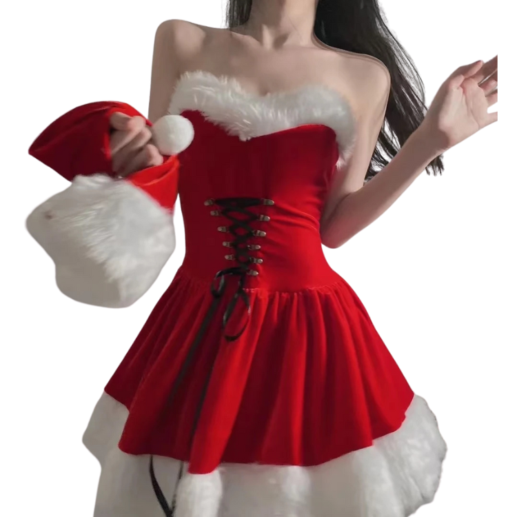 Red Temptation Christmas Cosplay Set