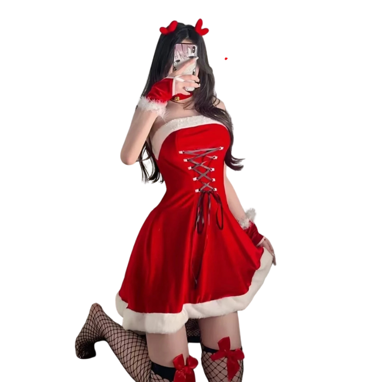 Red Temptation Christmas Cosplay Set