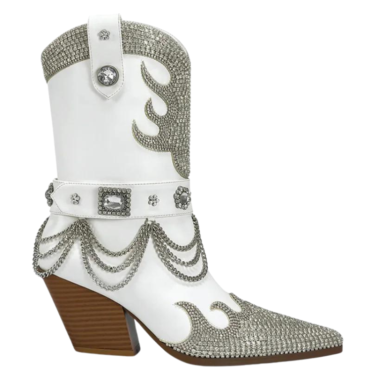 Retro Glam Crystal Stage Boots