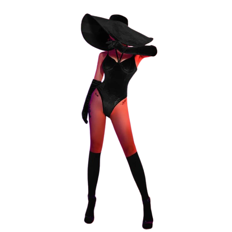 Retro Velvet Pop Diva Bodysuit
