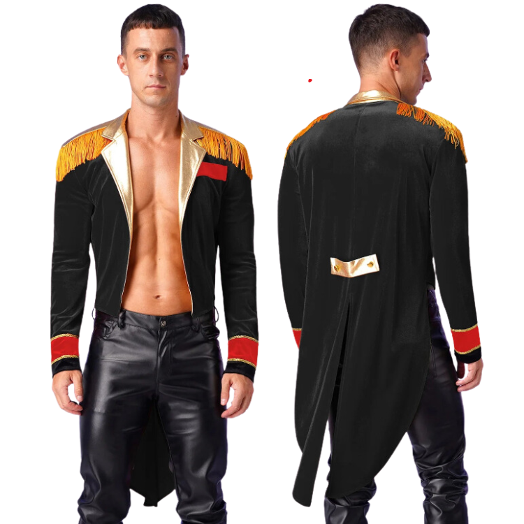 Ringmaster's Fringed Jacket Circus Domination Costume