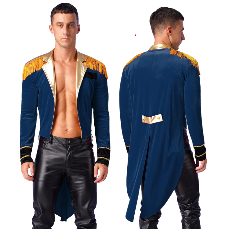 Ringmaster's Fringed Jacket Circus Domination Costume