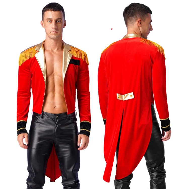 Ringmaster's Fringed Jacket Circus Domination Costume