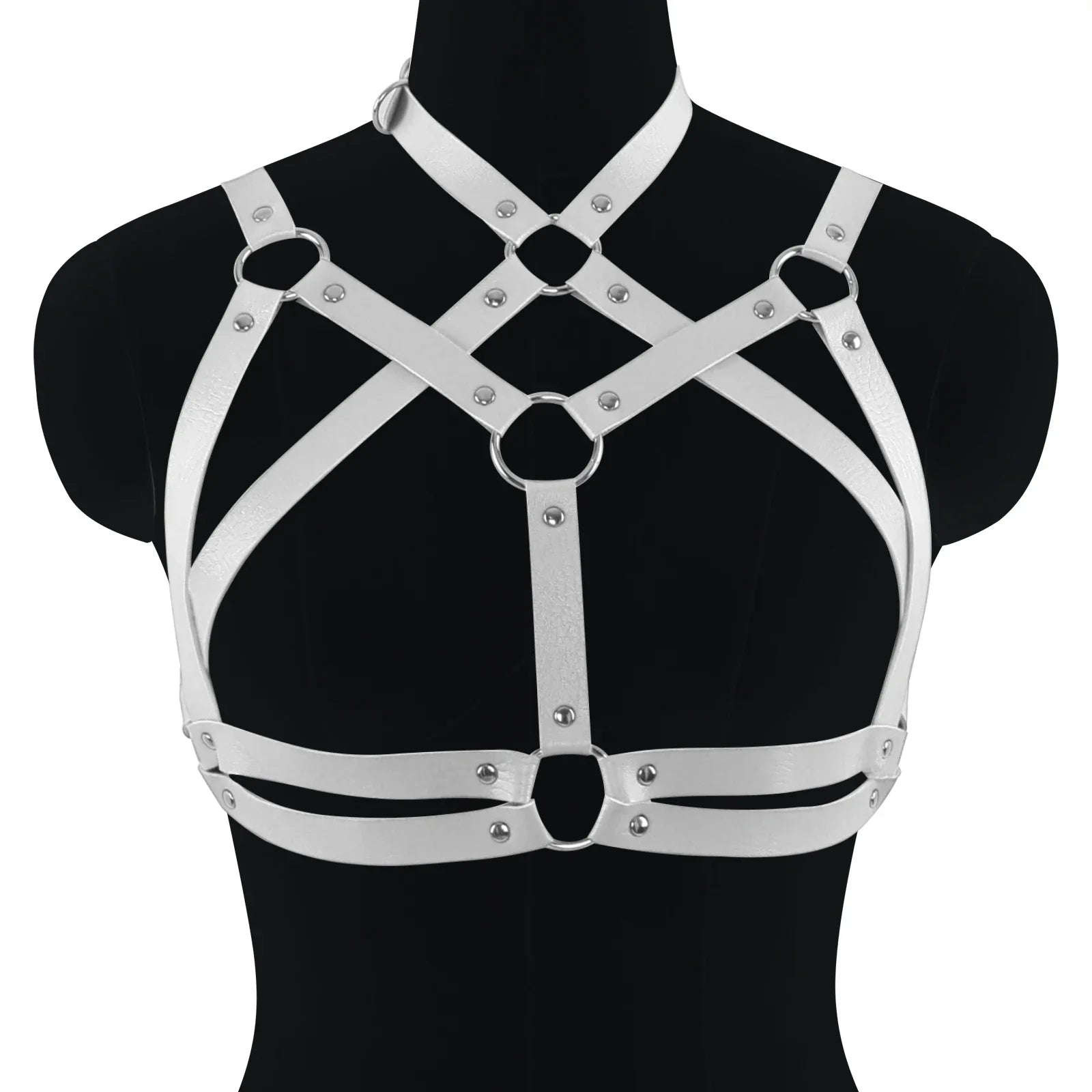 Rebel Rave Rivet Crop Harness Top