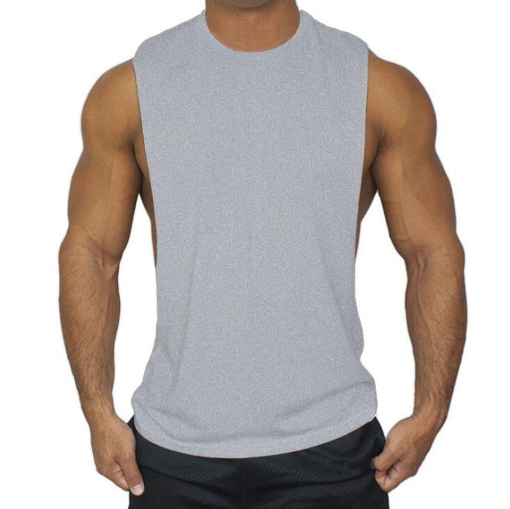 Men's Solid Color Sports Fitness Vest