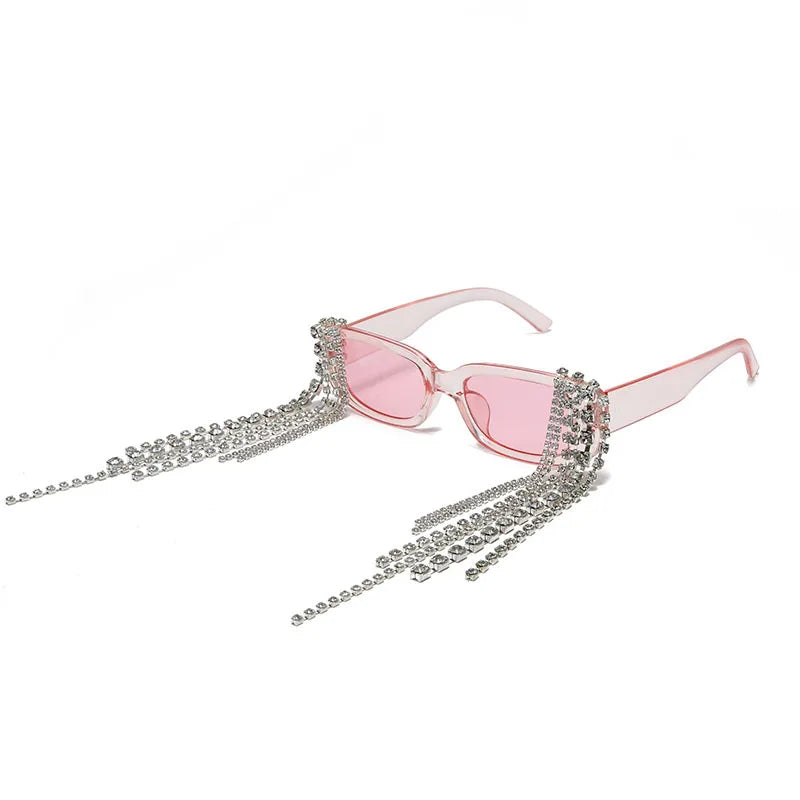 Rhinestone Tassel Sunglasses