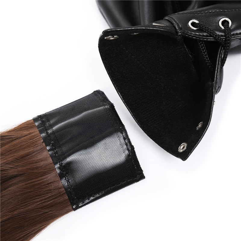 Bondage Slave Hood with Removable Hair