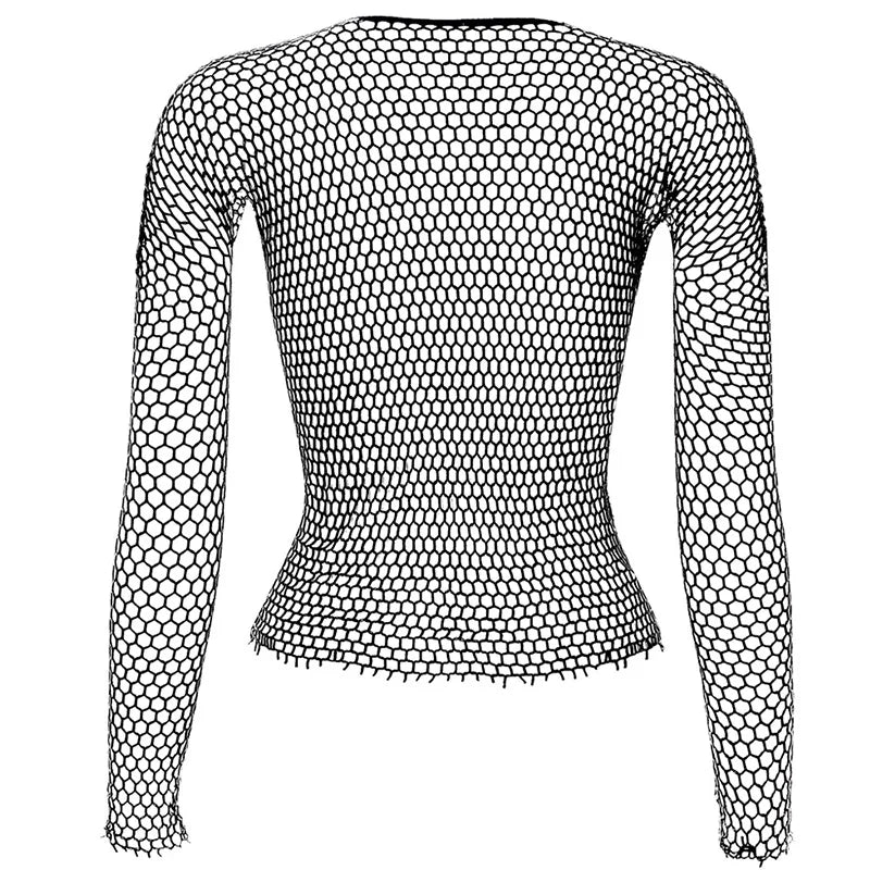 Mystique Long Sleeve Fishnet Tee